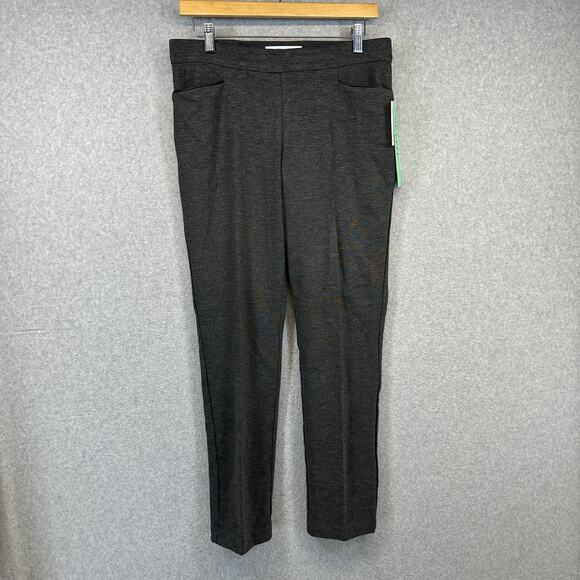 89th + Madison Pants Womens Size PM Charcoal Heather Gray Pull On Ankle Comfort - Picture 1 of 13